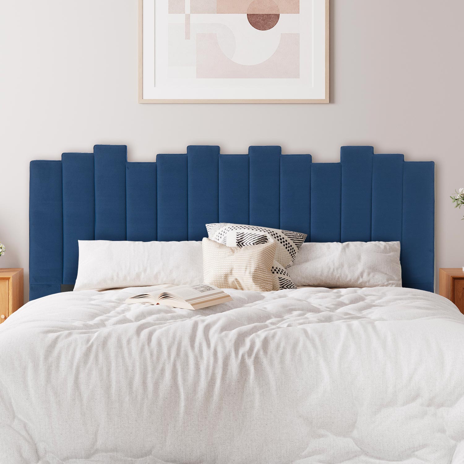 Tête de lit Lucky 180cm Velours Bleu