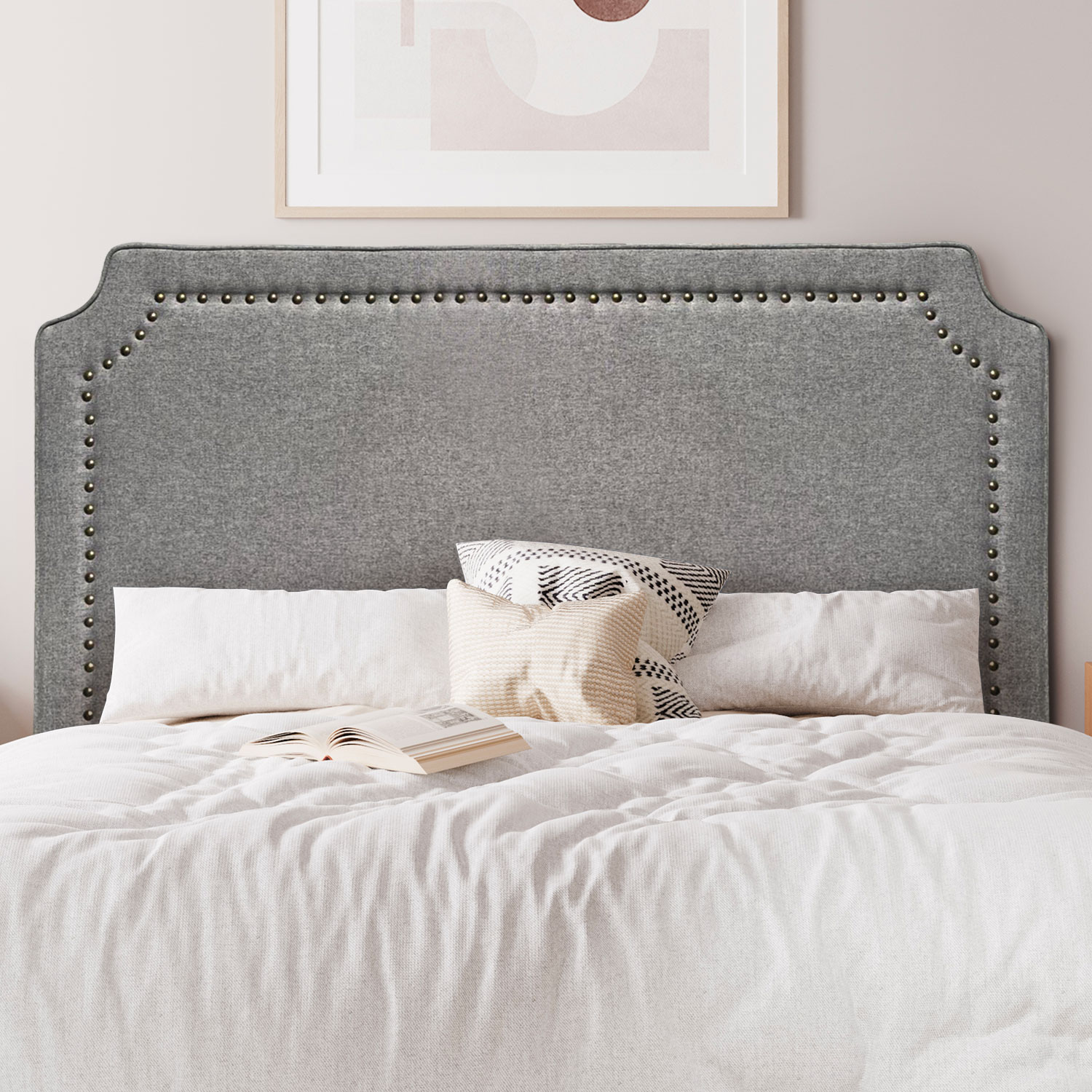 Tête de lit Milana 140cm Tissu Taupe
