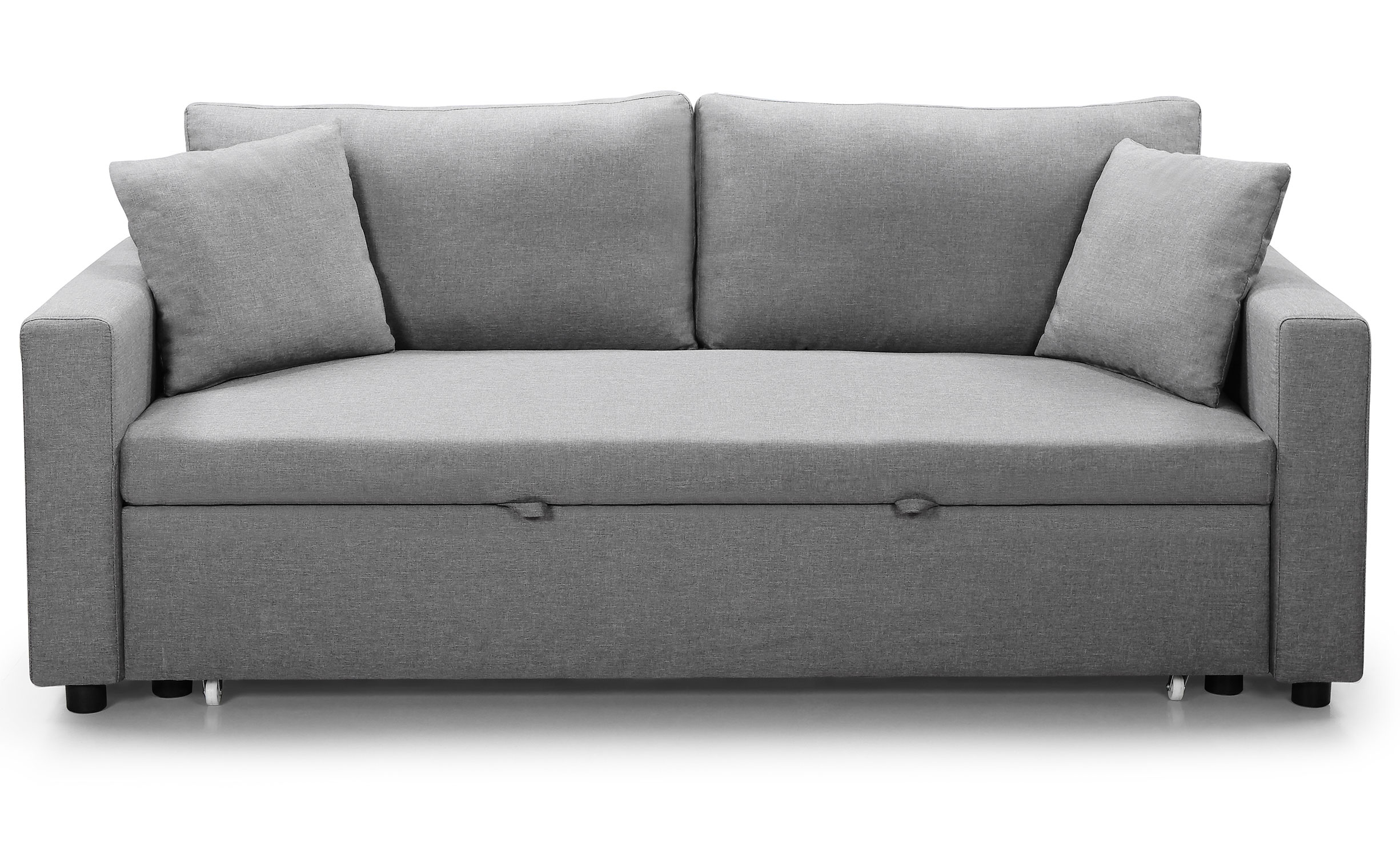 Canapé 3 places Convertible Saphir Tissu Gris Clair