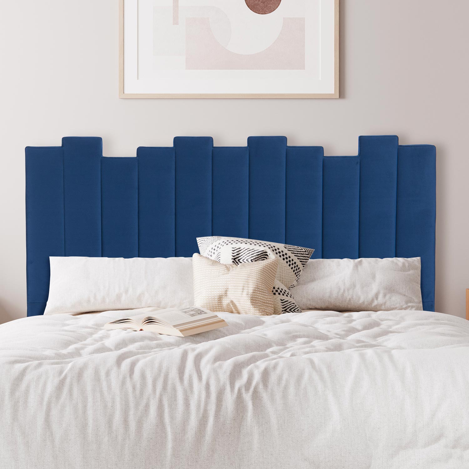Tête de lit Lucky 160 cm Velours Bleu
