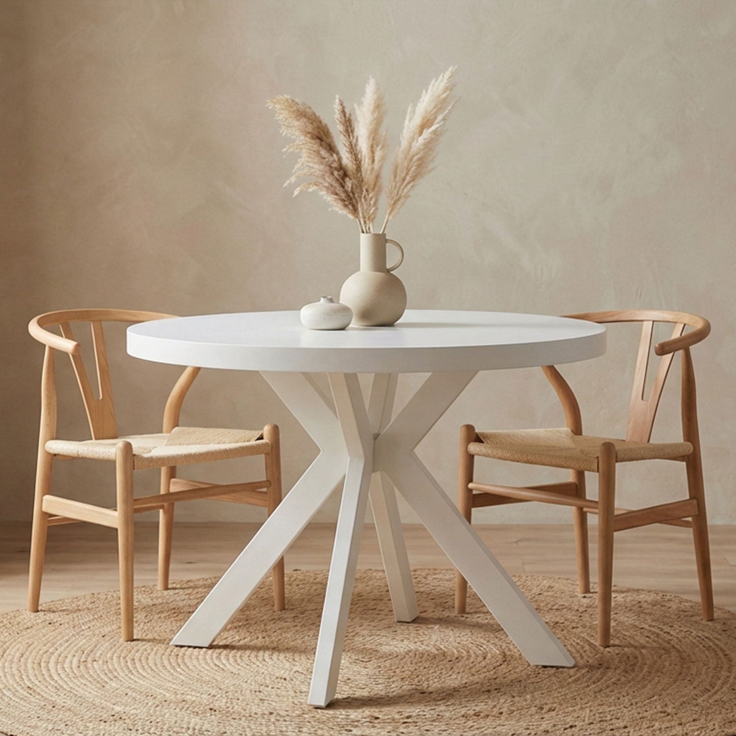 Table ronde extensible Myriade Blanc