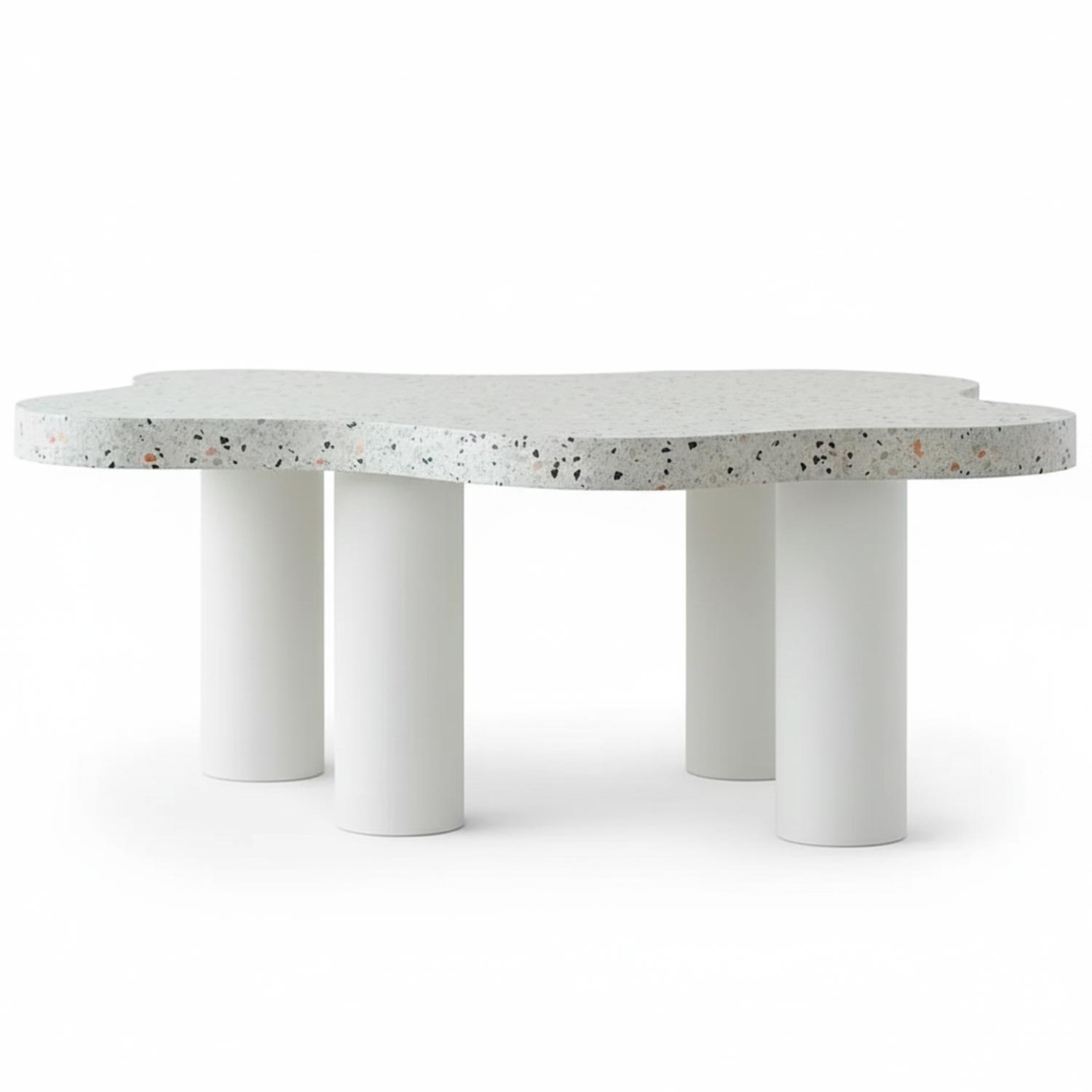 Table basse forme nuage 69x100cm Lagoon Effet Terrazzo