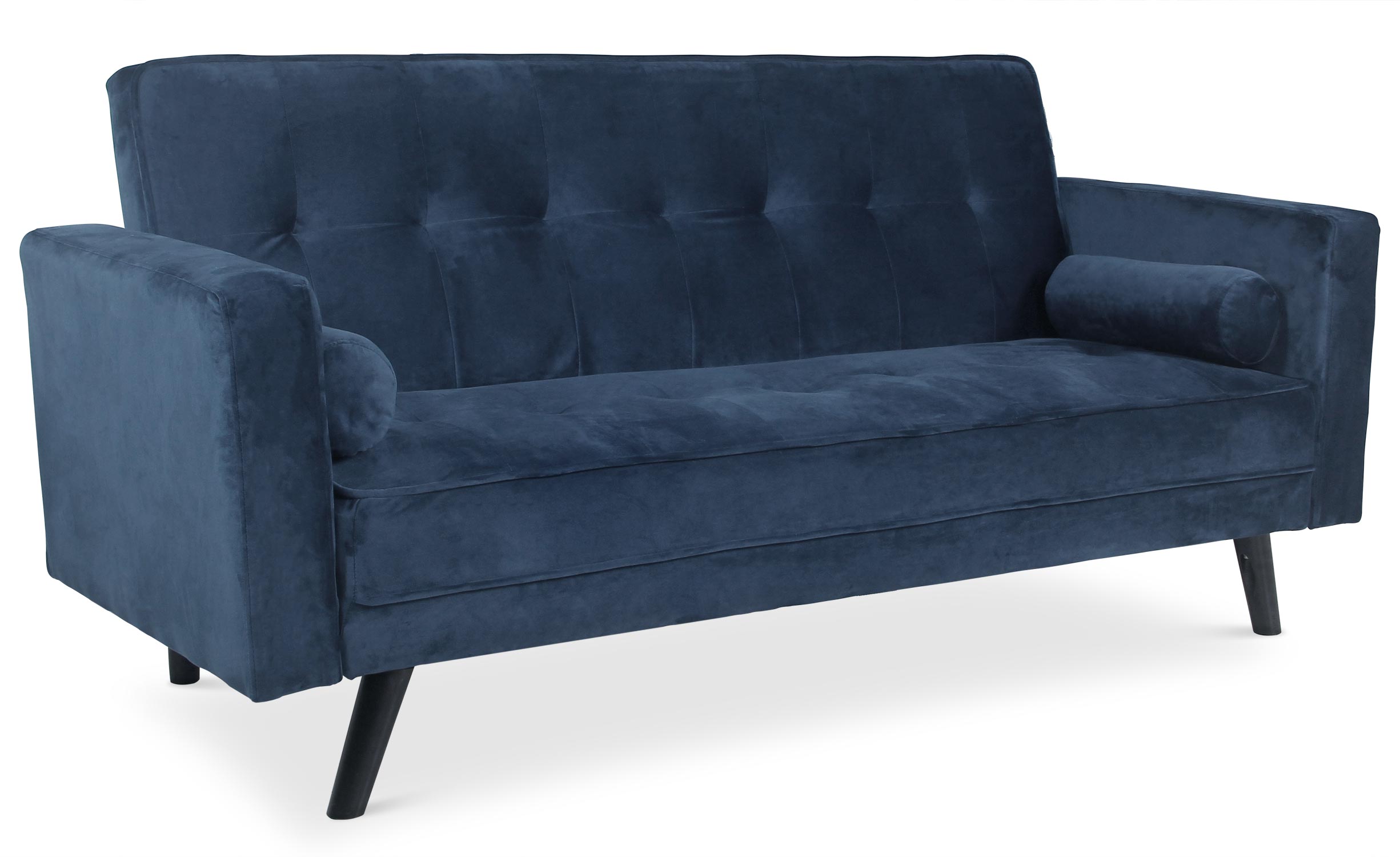 Canapé convertible clic-clac scandinave Slow Velours Bleu