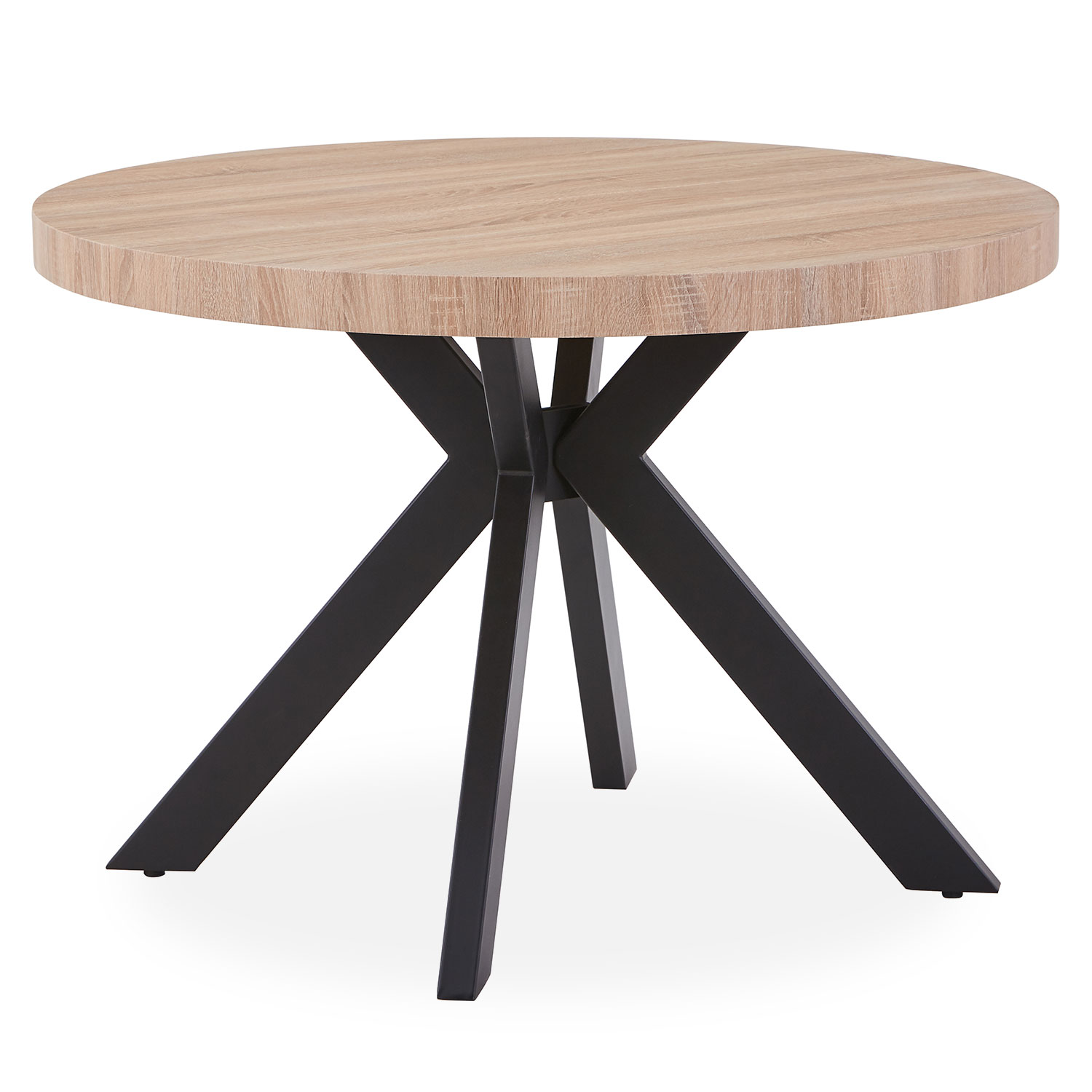 Table ronde extensible Myriade Noir et Chêne Clair