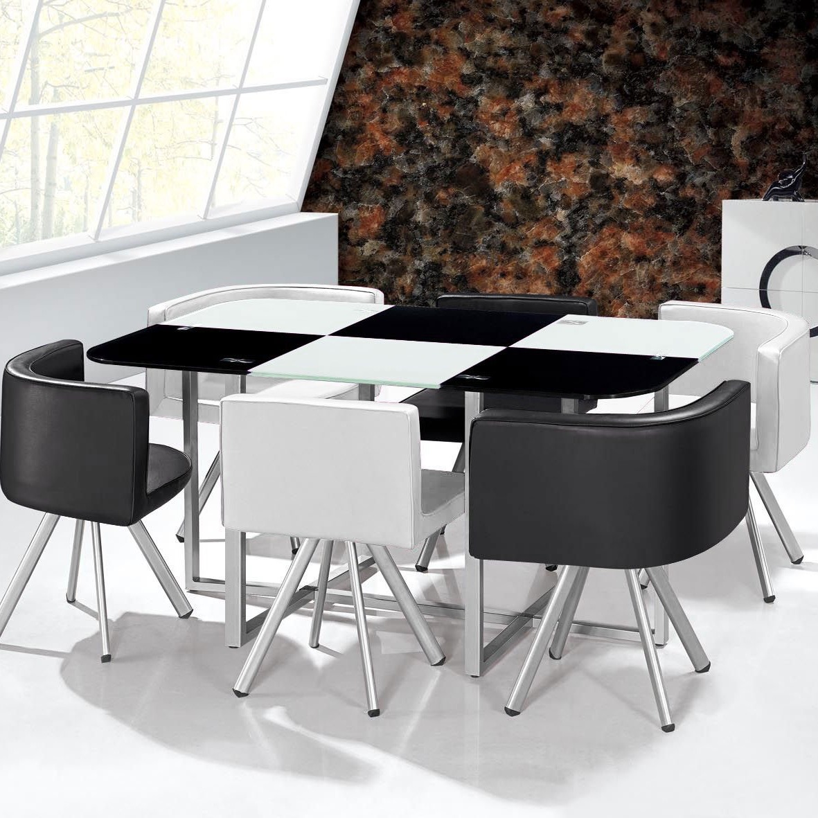 Table Mosaic XL Bicolore Noir et Blanc