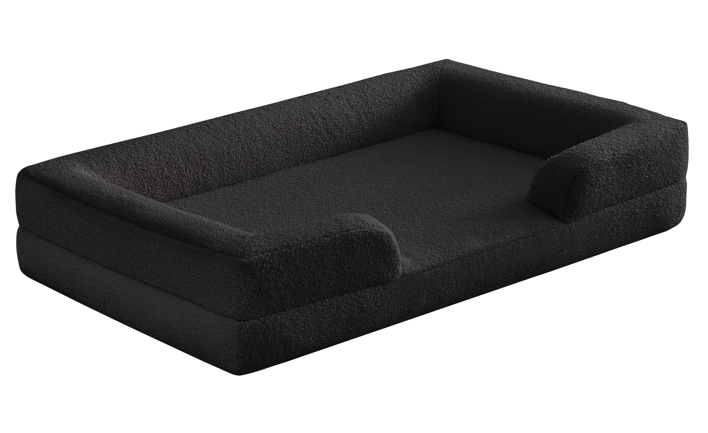 Panier pour chien et chat Chouchon 65x90cm Tissu Bouclette Noir