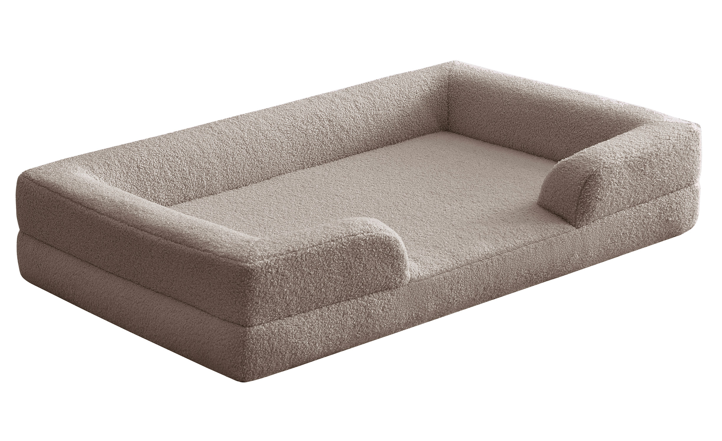 Panier pour chien et chat Chouchon 65x90cm Tissu Bouclette Taupe clair