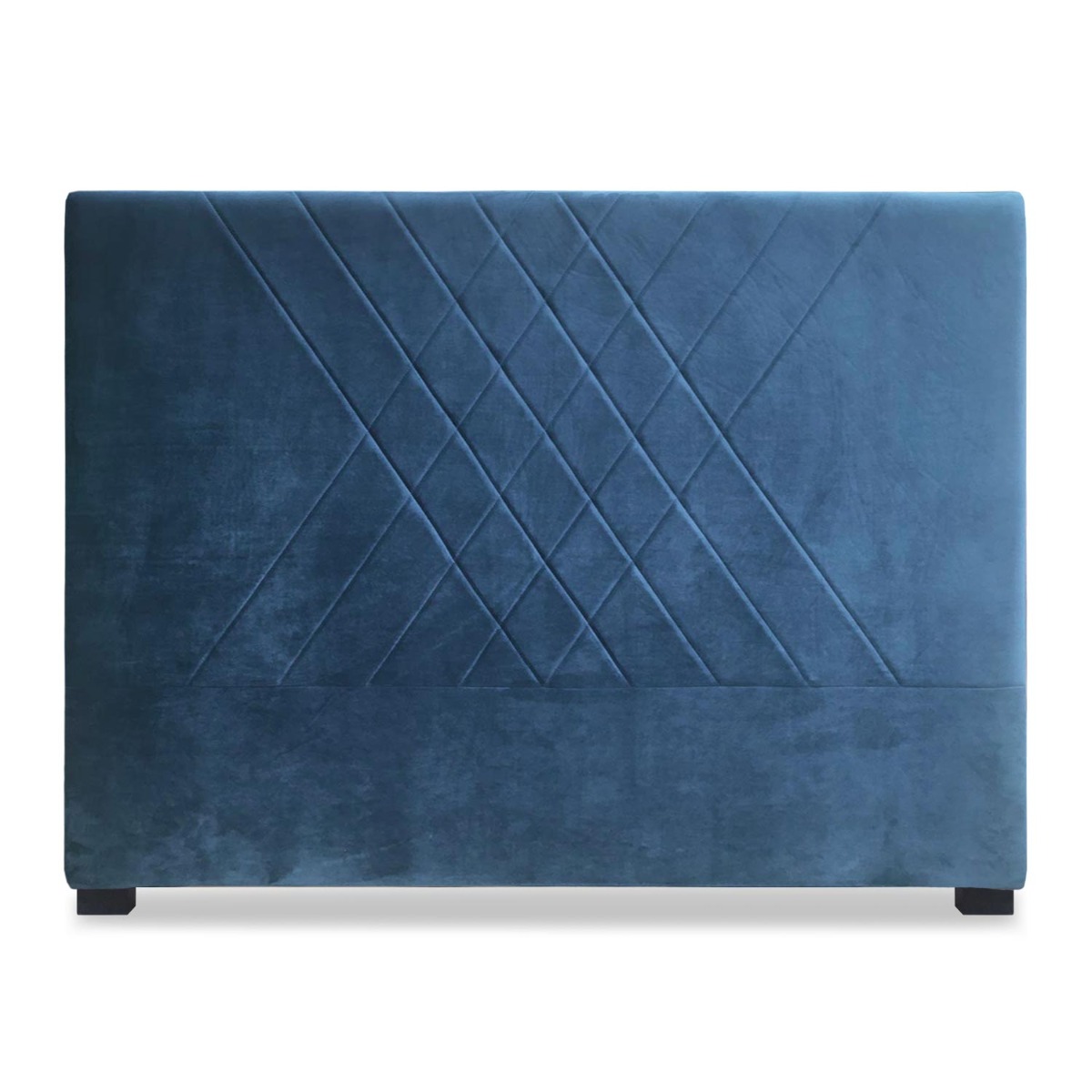 Tête de lit Diam 160cm Velours Bleu