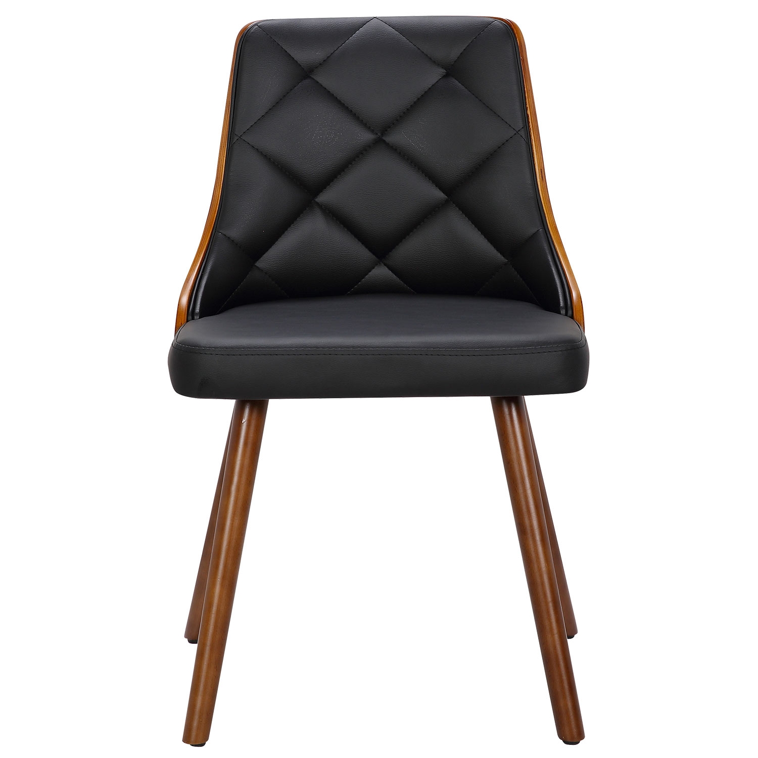 Lot de 2 chaises scandinaves Lalix Bois Noisette et Noir