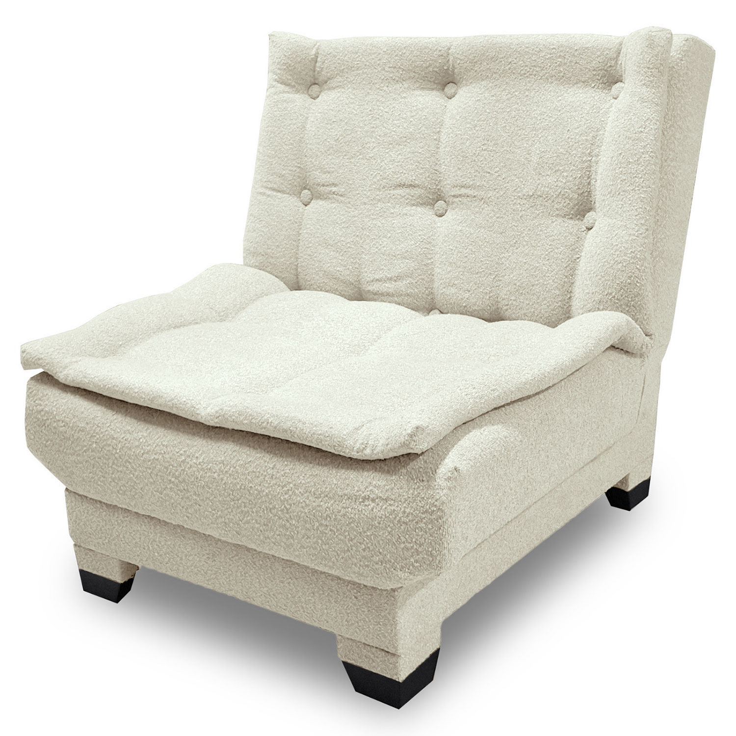 Fauteuil transformable en banquette Lefkada Tissu texturé Beige