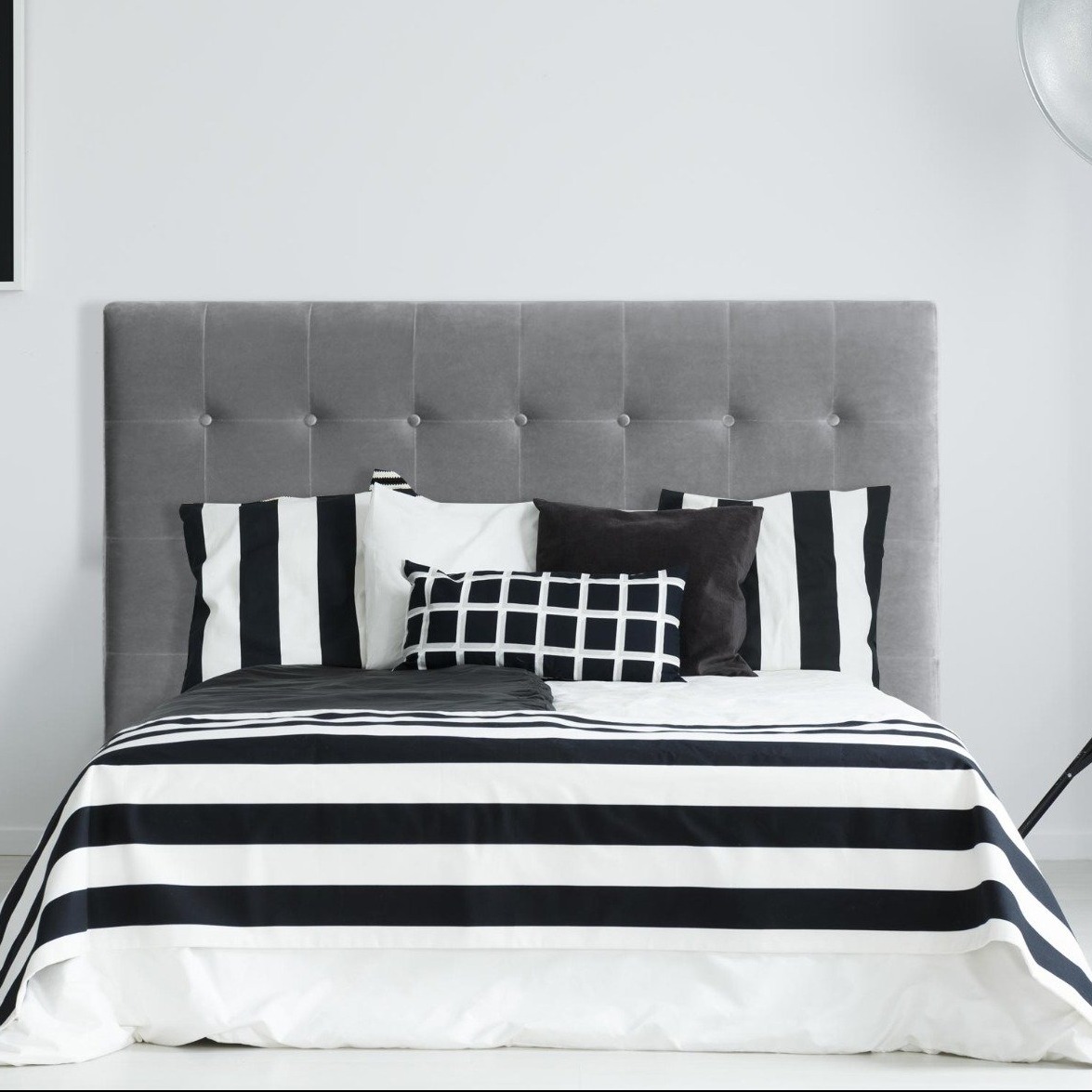 Tête de lit Luxor 180cm Velours Argent