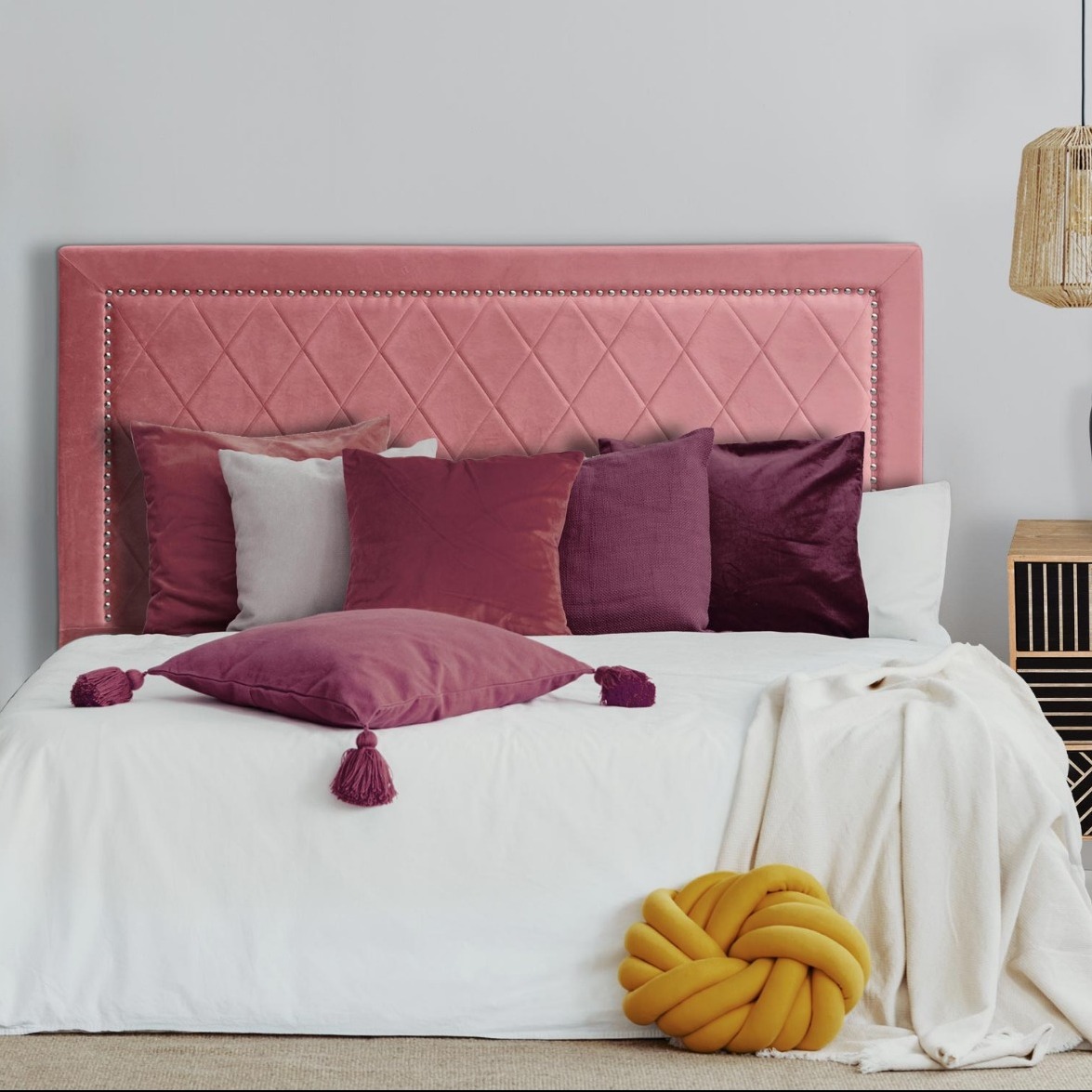 Tête de lit Meghan 140cm Velours Rose
