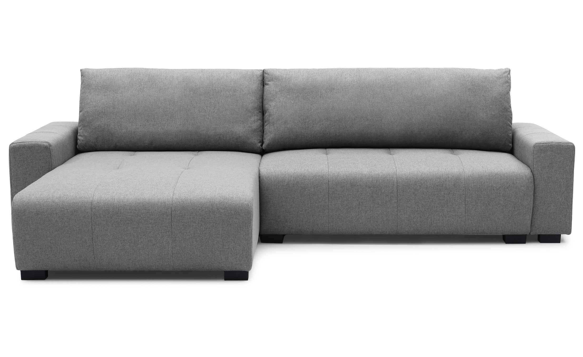 Canapé d'angle convertible élégant Malone Tissu Gris