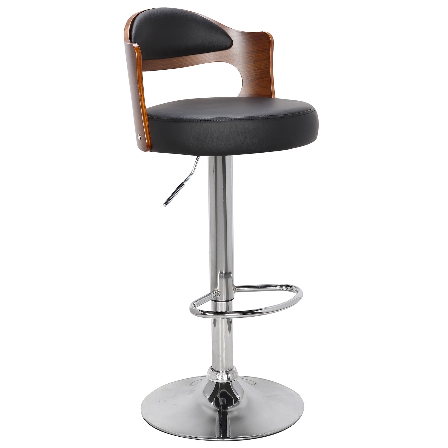 Lot de 2 chaises de bar Ruben Bois Noisette & Noir