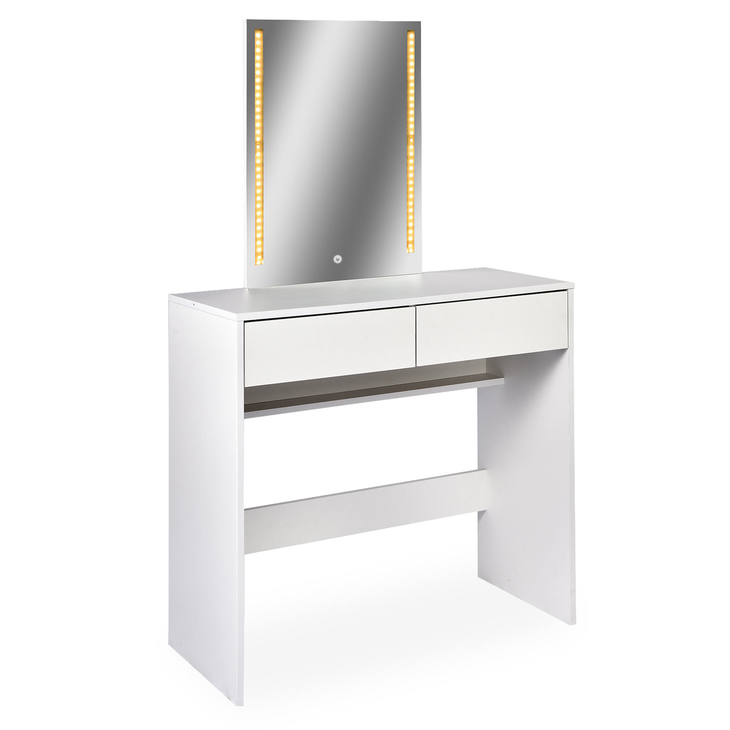 Coiffeuse avec miroir LED Talisma L80cm Blanc
